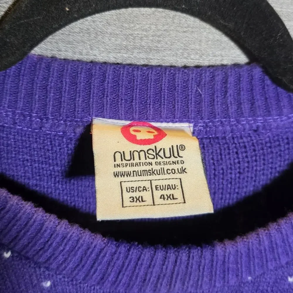 Numskull Christmas Ugly Sweater Pac-Man Purple Size 3XL Unique WAKA - Picture 6 of 9